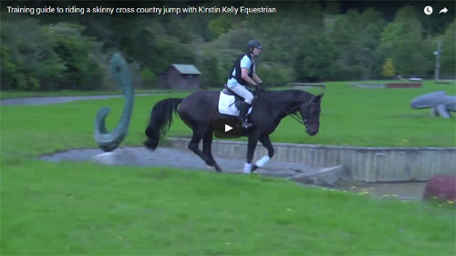 Cross Country Training - jumping a skinny fence