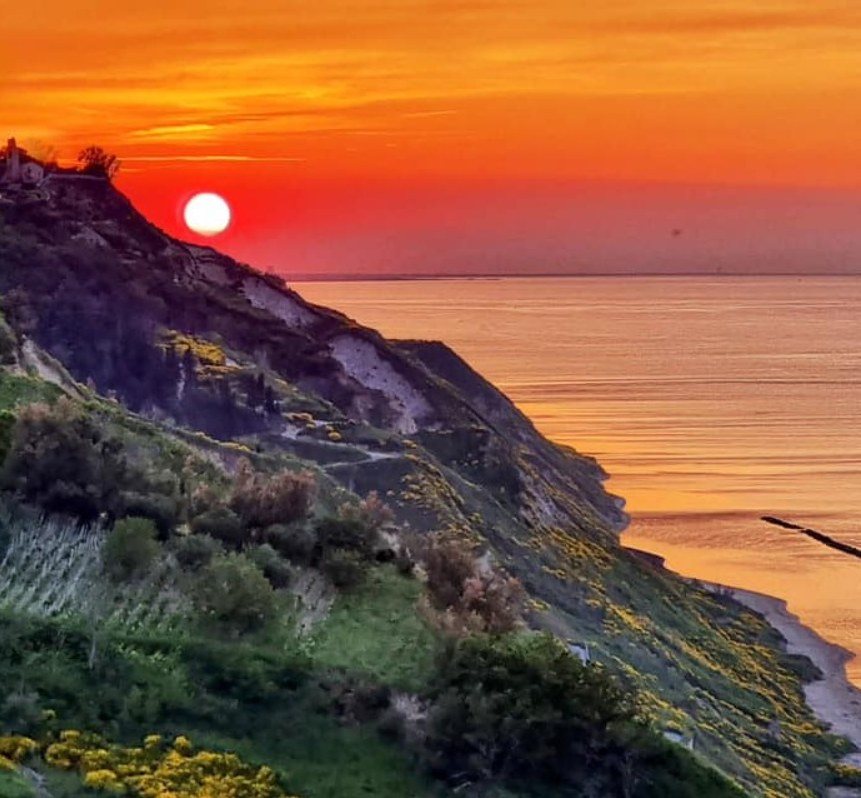 Sunset over the Adriatic coast