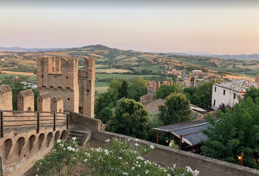 The medieval walls of Gradara