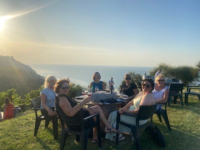 Dinner al fresco overlooking the Adriatic